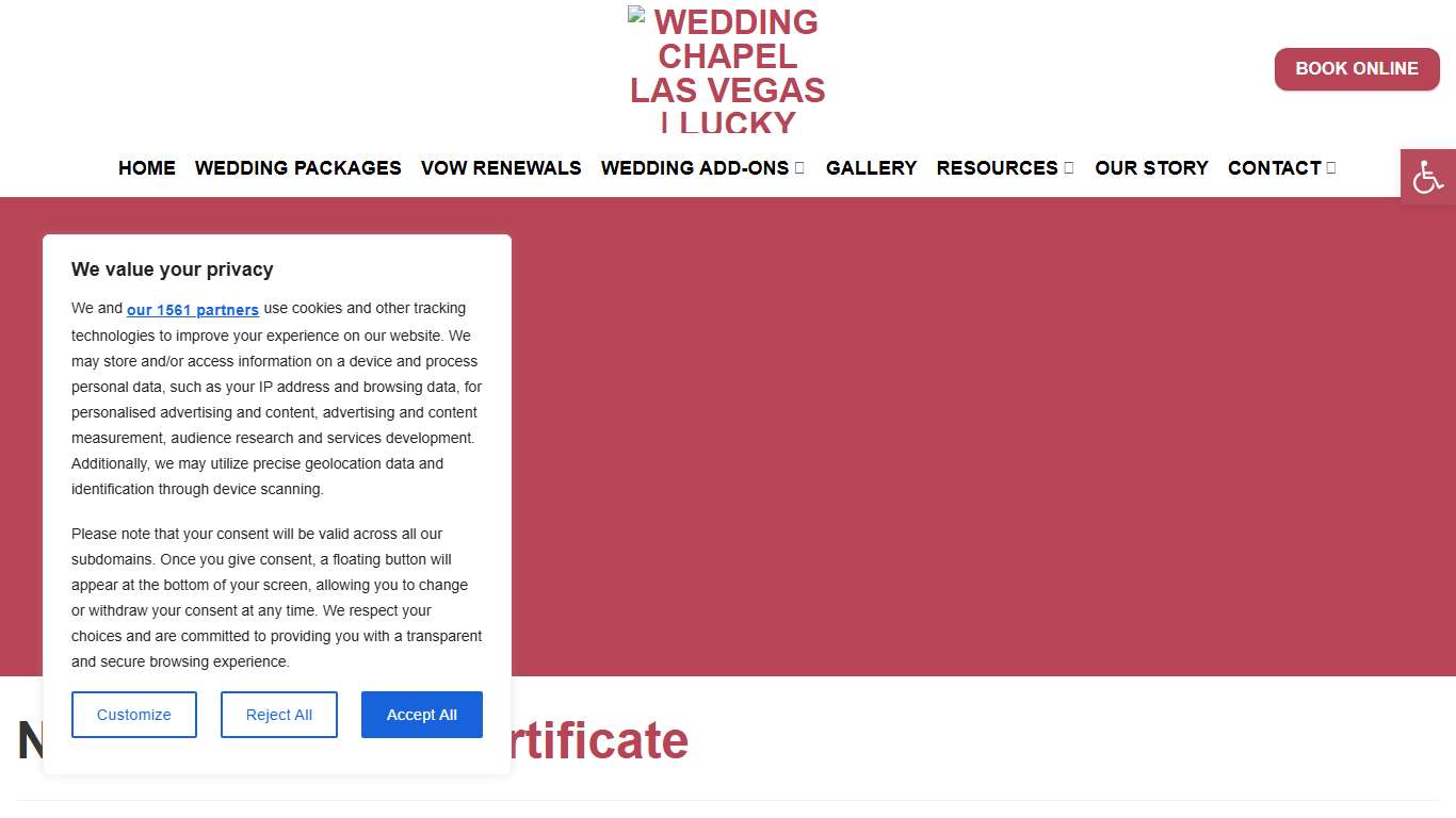 Nevada Marriage Certificate Everything you need to know Lucky Chapel